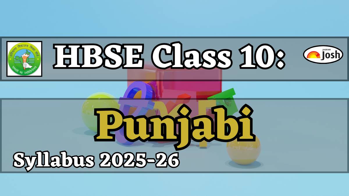 Haryana Board HBSE Class 10th Punjabi Syllabus 2025-2026, Download PDFs Here