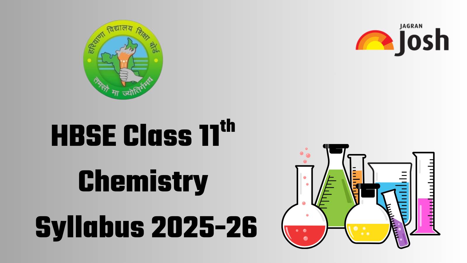 Haryana Board HBSE Class 11th Chemistry Syllabus 2025, Download FREE PDF