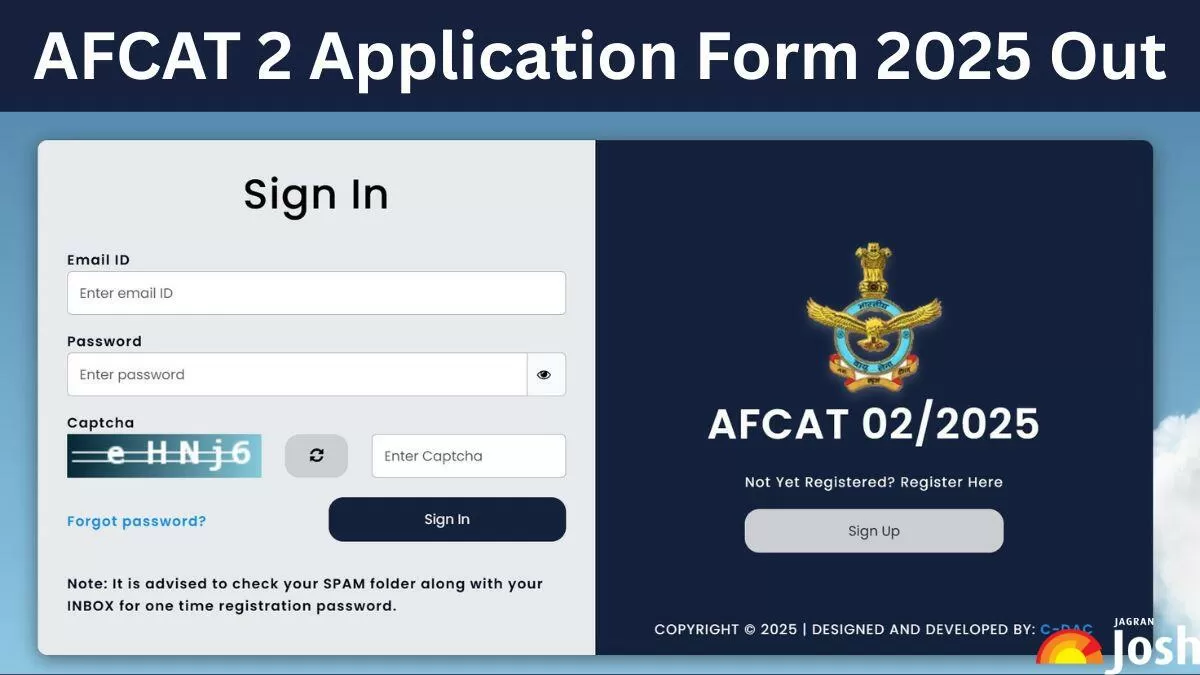 AFCAT 2 Online Form Released at afcat.cdac.in, Direct Link to Apply Online