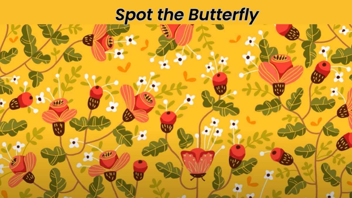 Optical Illusion: If You Think You Have 20/20 Eye Vision, Then Spot The Butterfly Among Plants Just In 9 Seconds!
