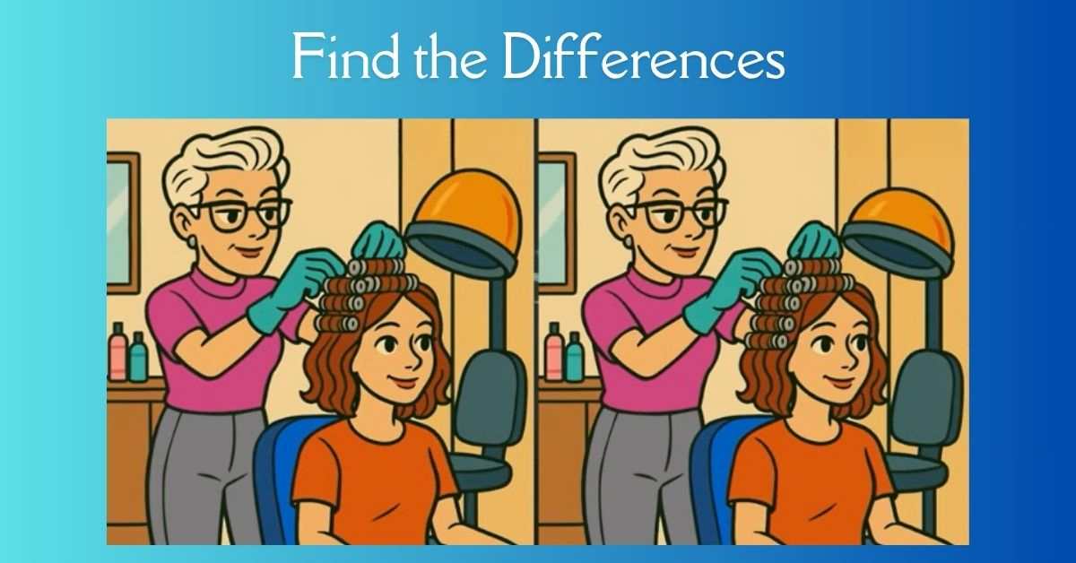 Spot the 3 Differences in Hair Dresser Styling Hair Beat the 35-Second Challenge!