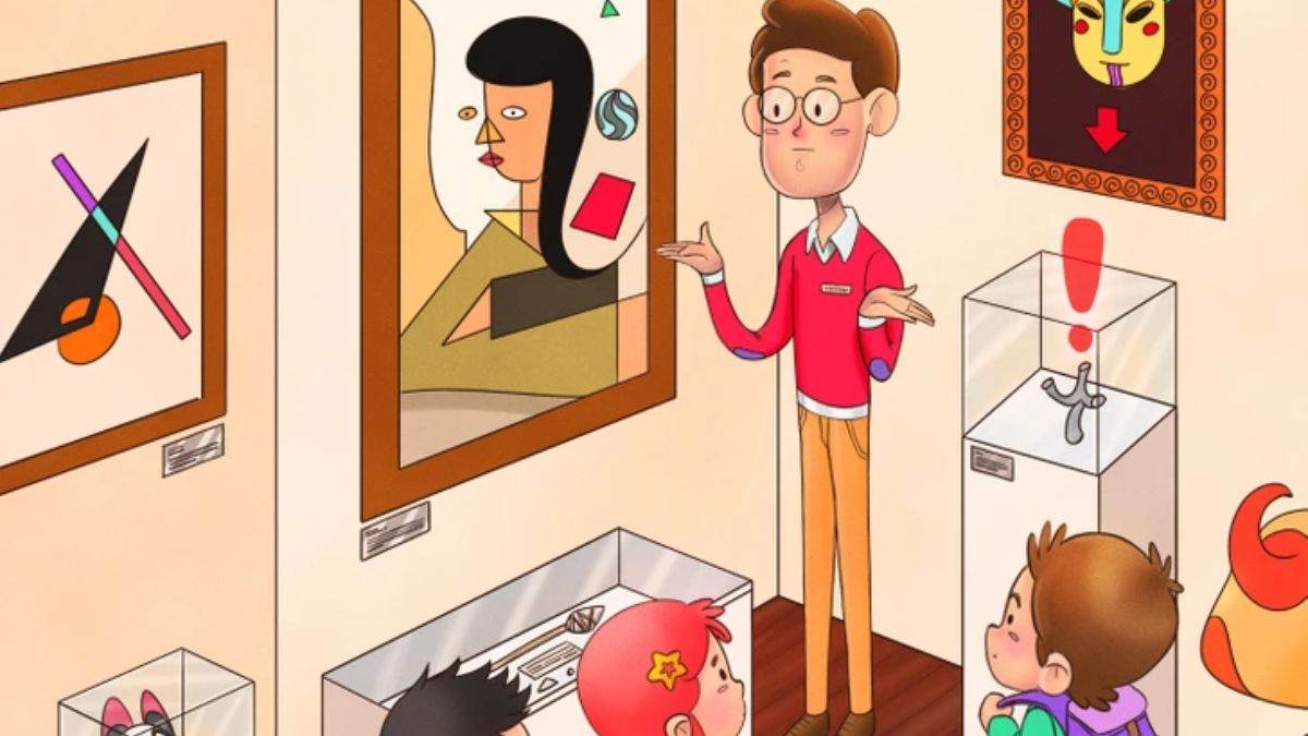 Picture Puzzle IQ Test: Only Sharp Eyes Can Spot the Mask Hidden in This Museum Scene in 5 Seconds!