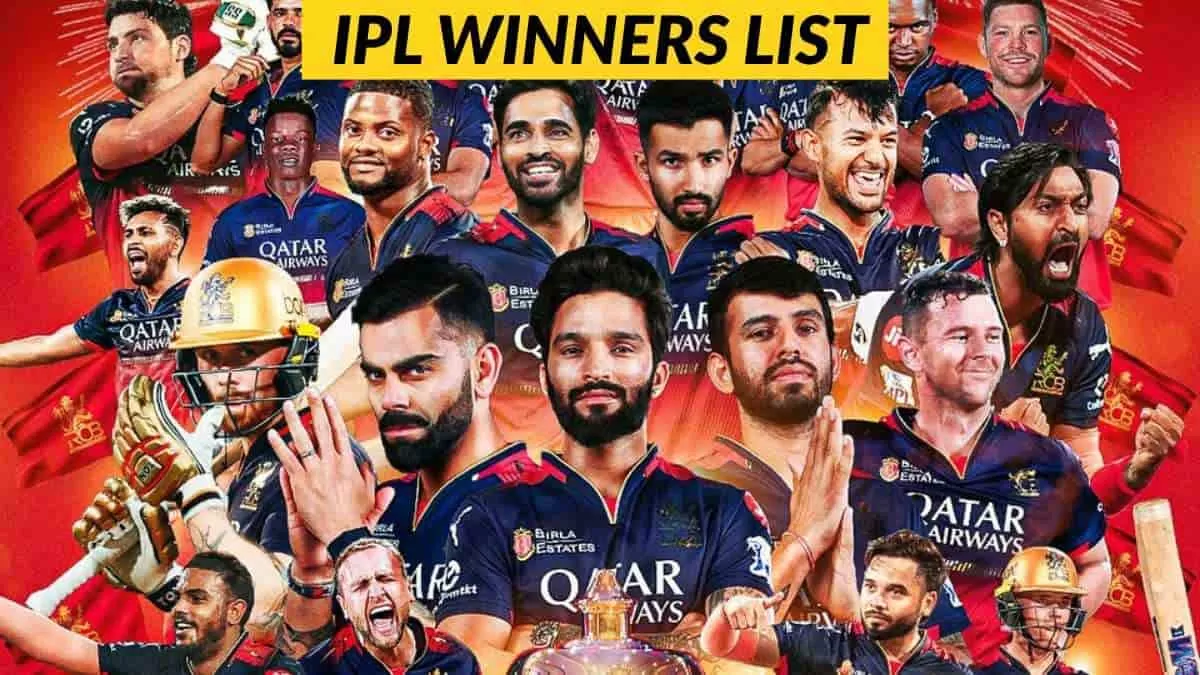 IPL Winners List (2008-2025)