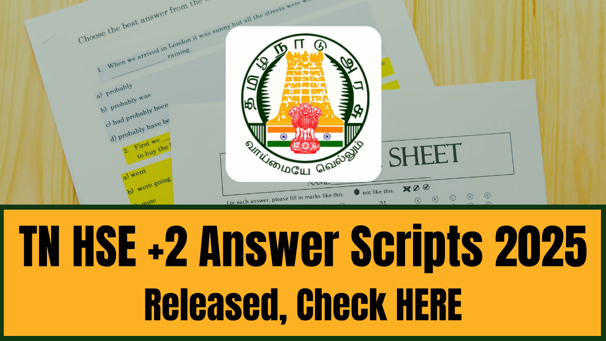 TN HSE +2 Answer Sheets released, check important details here.