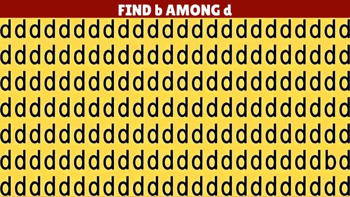 You have hawk-like visual skills if you can spot the letter b in 5 seconds!