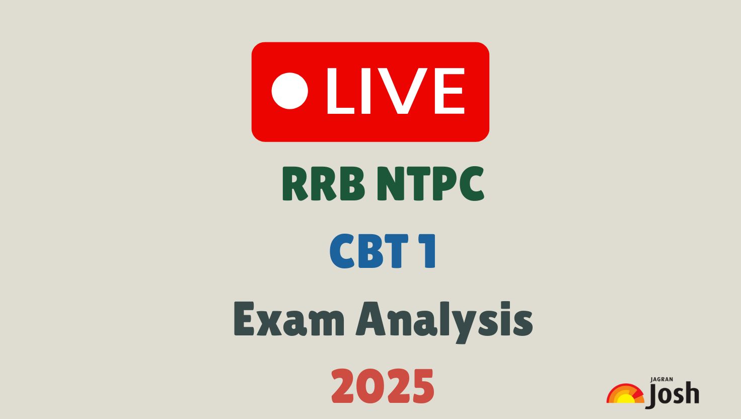 RRB NTPC Exam Live 2025