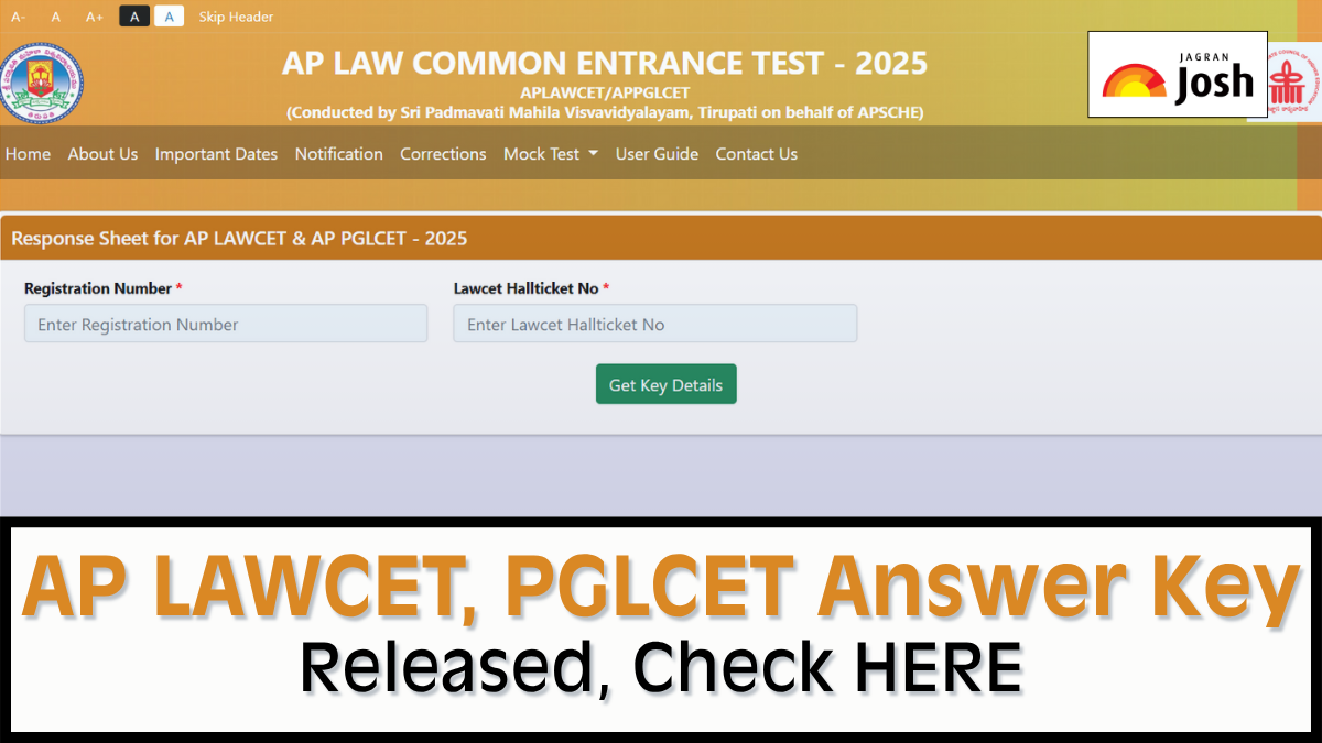 AP LAWCET and PGLCET 2025 Answer Key OUT at cets.apsche.ap.gov.in, Download Link HERE