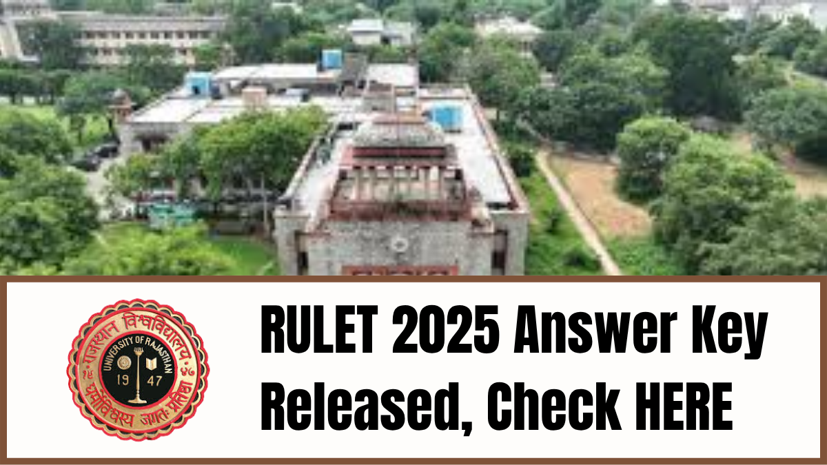 UNIRAJ RULET Answer key 2025 Released at admissions.univraj.org, Direct Link to Download PDF Here