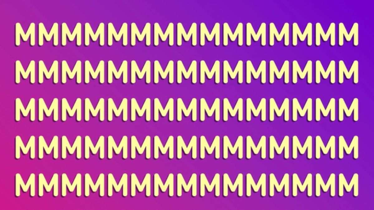 Optical Illusion To Test Your IQ: Spot The Odd One Out In The Sea of Identical M's In 5 Seconds!