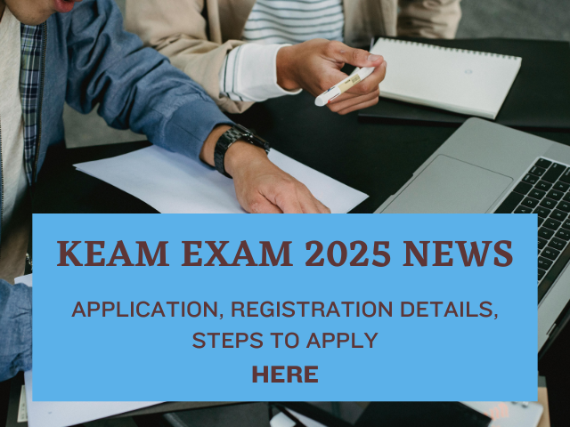 The CEE will close the registration window for the KEAM exam today, March 10, 2025 at 5 PM on the official website at cee.kerala.gov.in.