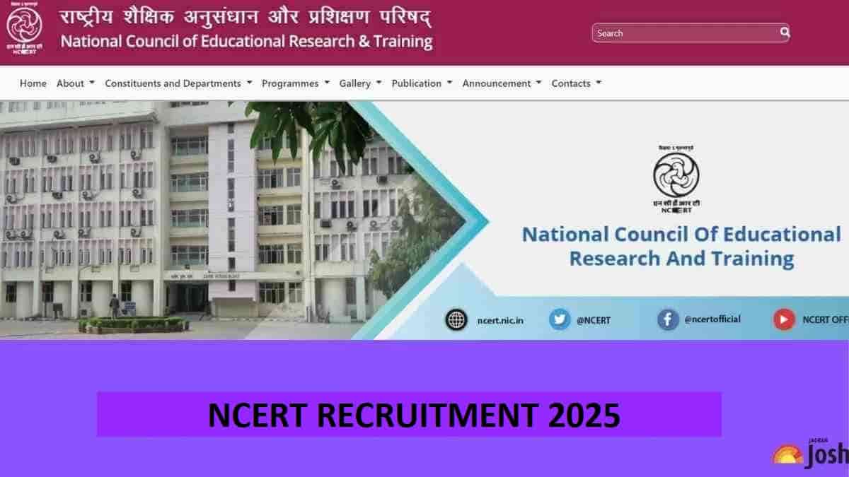 NCERT Recruitment 2025 for Production Assistant, Anchor and Other Posts, Check Interview Dates Here