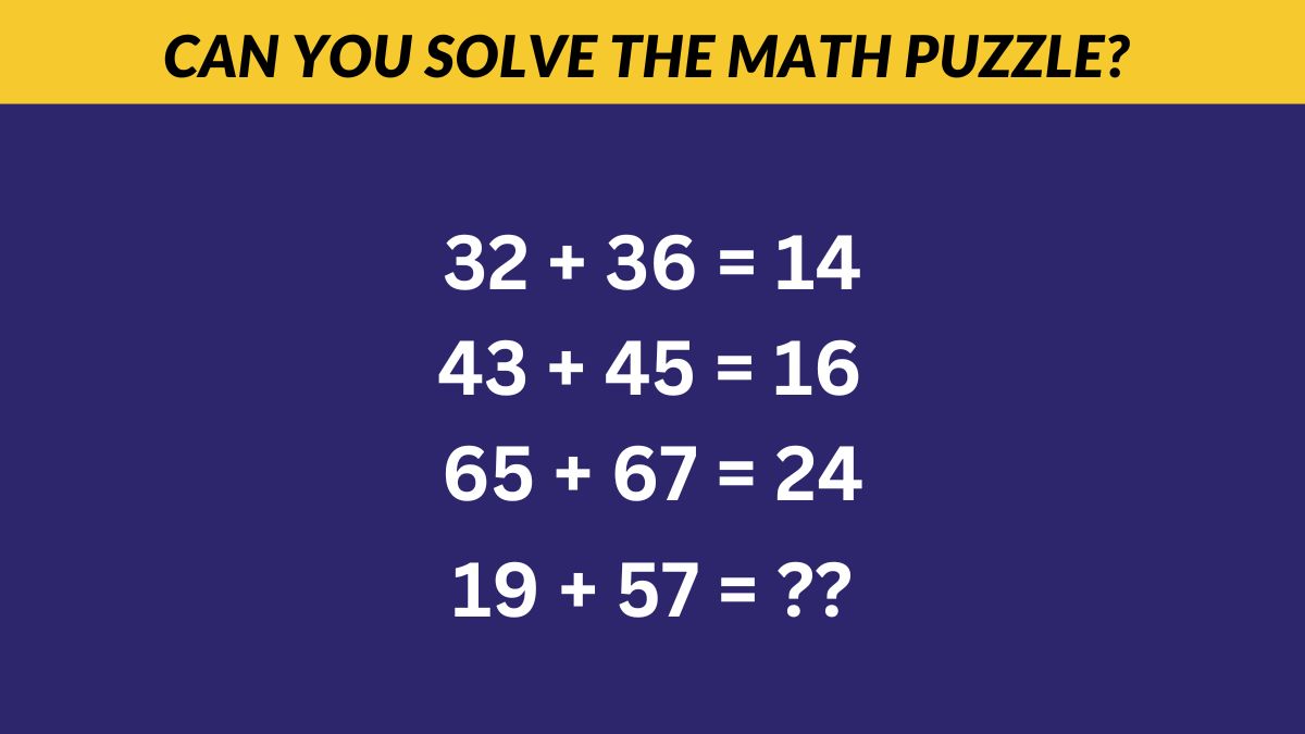 You are a genius if you can solve the math puzzle in 6 seconds!
