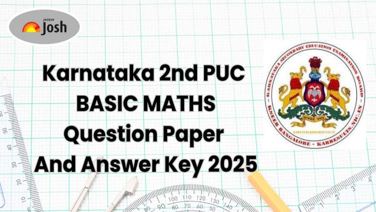 Karnataka 2nd PUC Basic Maths Question Paper & Answer Key 2025 ...