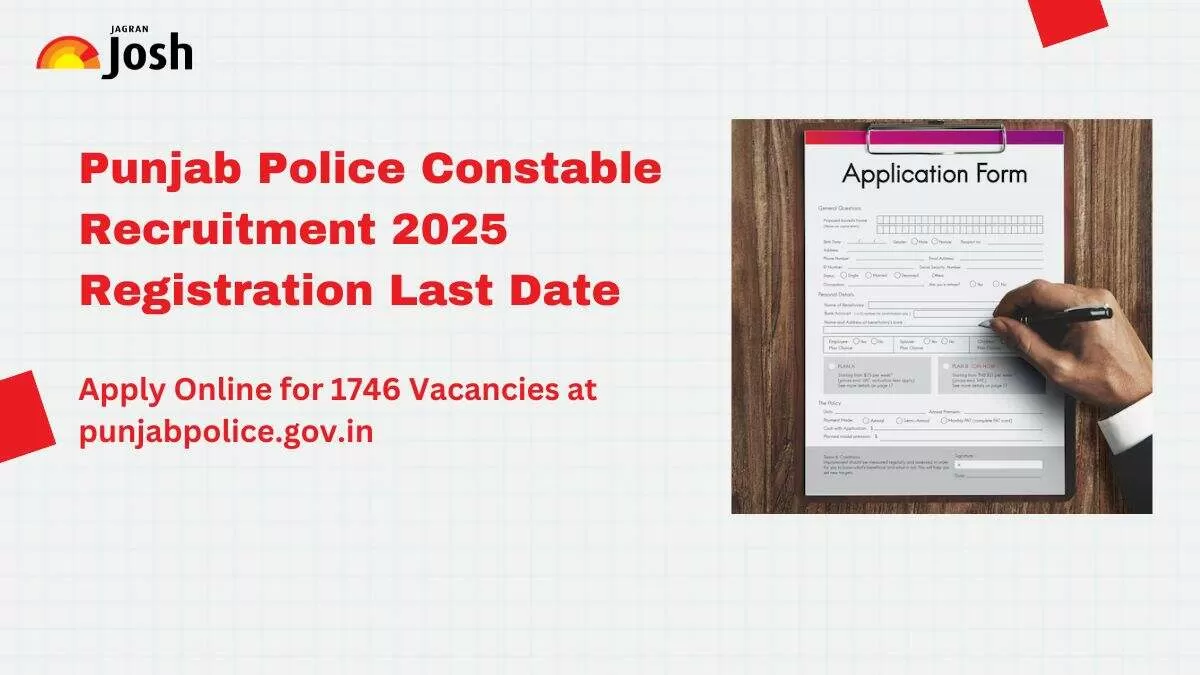 Punjab Police Constable Recruitment 2025 Registration Closing Tomorrow, Apply Online at punjabpolice.gov.in