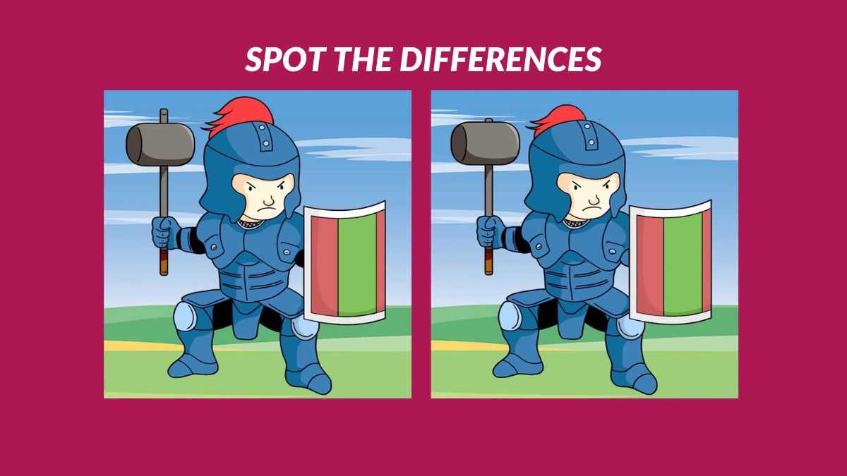 Spot 3 differences between the warrior pictures in 15 seconds! 