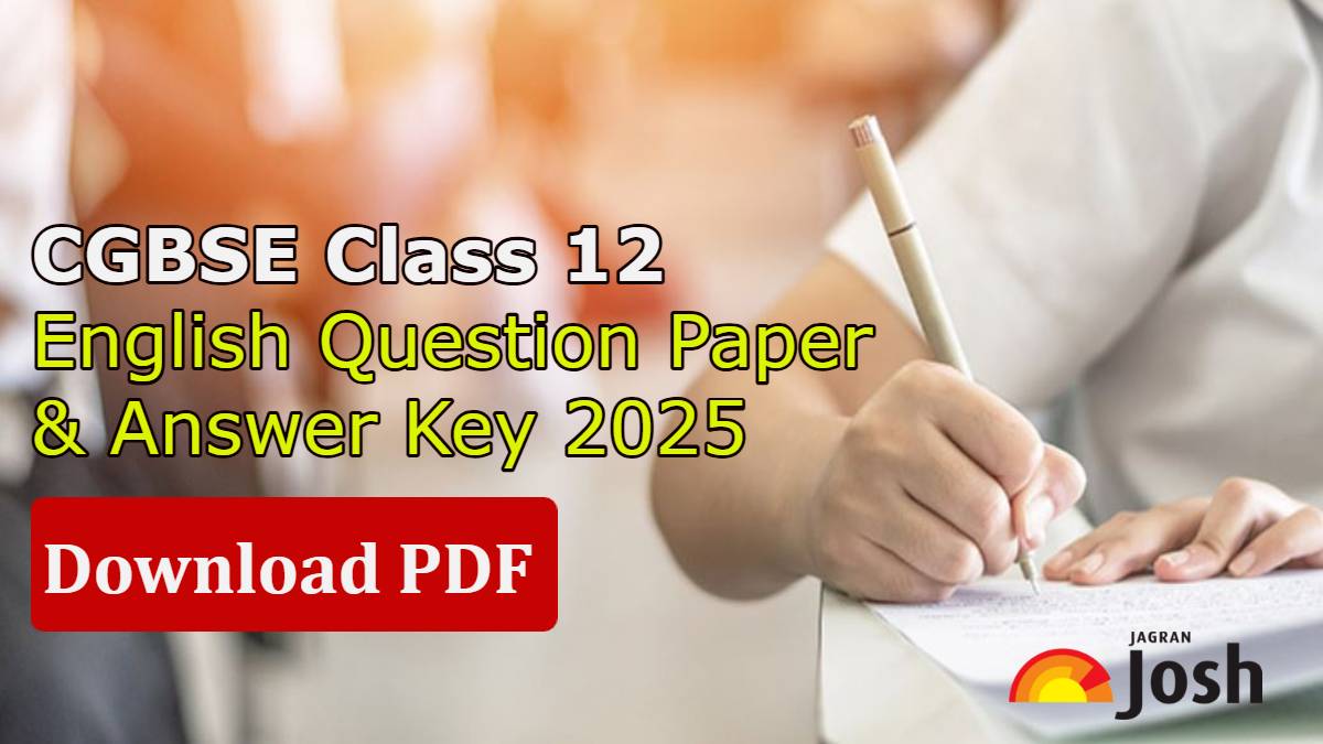 CGBSE Class 12th Hindi Question Paper 2025 with Answer Key: Download PDF