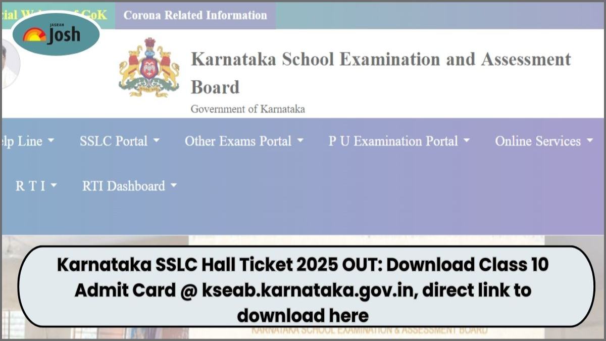 Karnataka SSLC Hall Ticket 2025 OUT: Download Class 10 Admit Card  @ kseab.karnataka.gov.in, direct link to download here