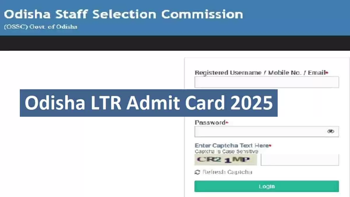 ODisha LTR Admit Card 2025