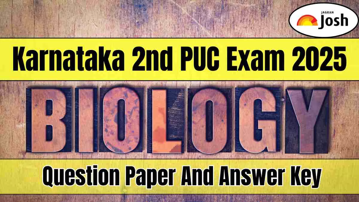 Karnataka 2nd PUC Biology Question Paper And Answer Key 2025
