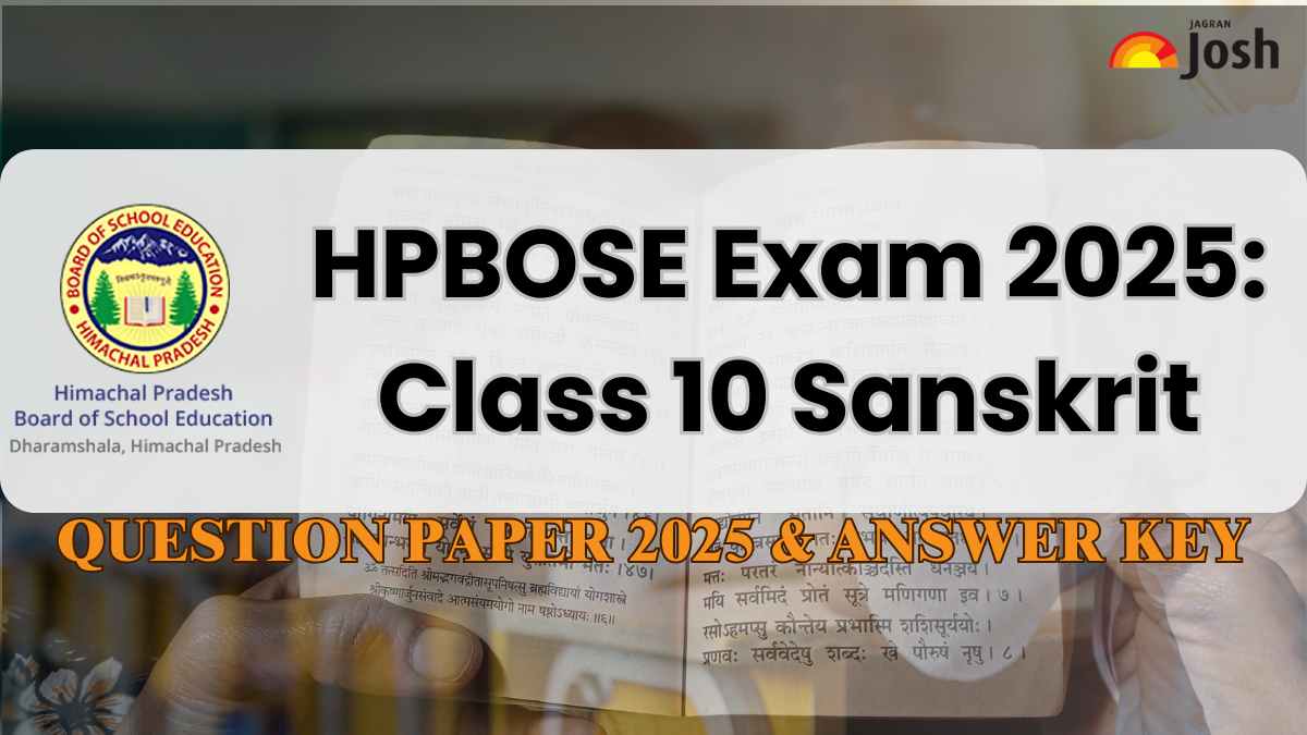 Himachal Pradesh Class 10th Sanskrit Question Paper And Answer Key With Exam Analysis 2025: PDF Download