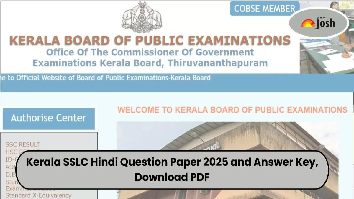 Kerala SSLC Hindi Question Paper And Answer Key 2025