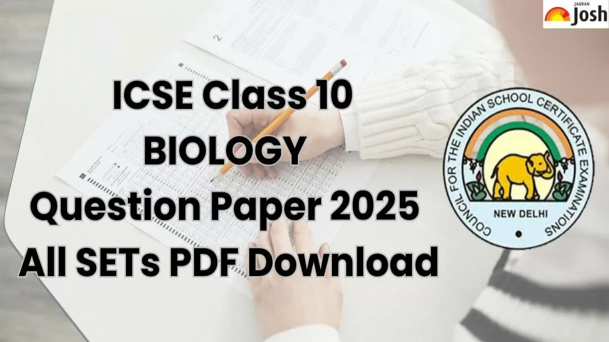 ICSE Class 10th Biology Question Paper 2025