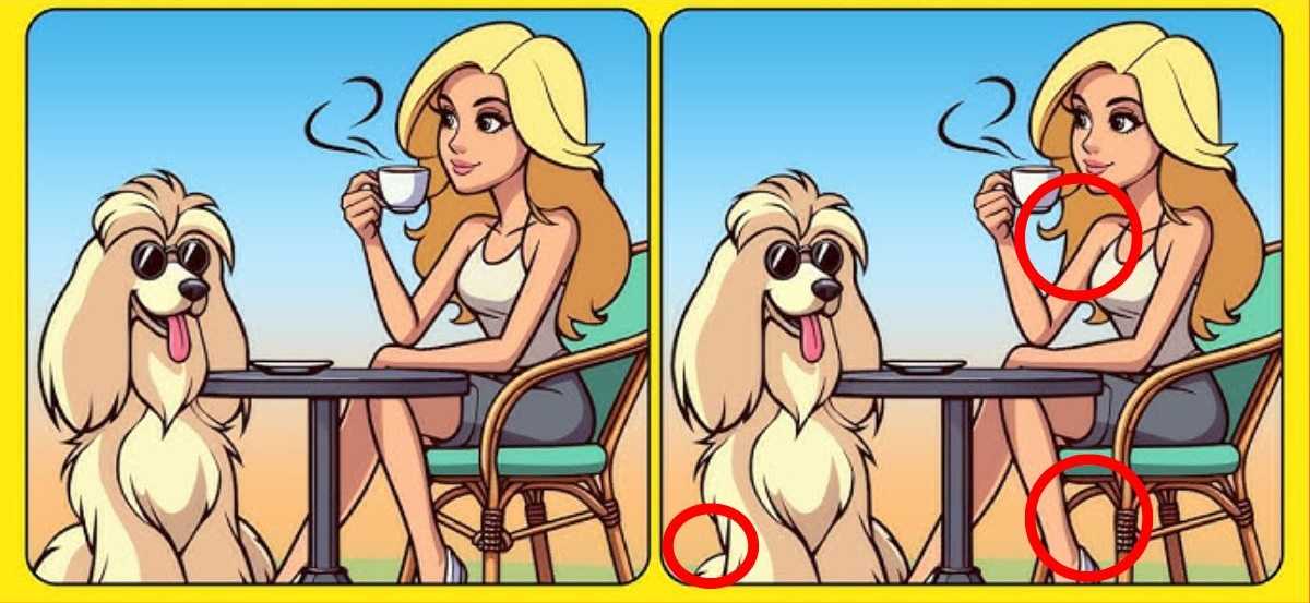 spot the difference brain teasers pizza
