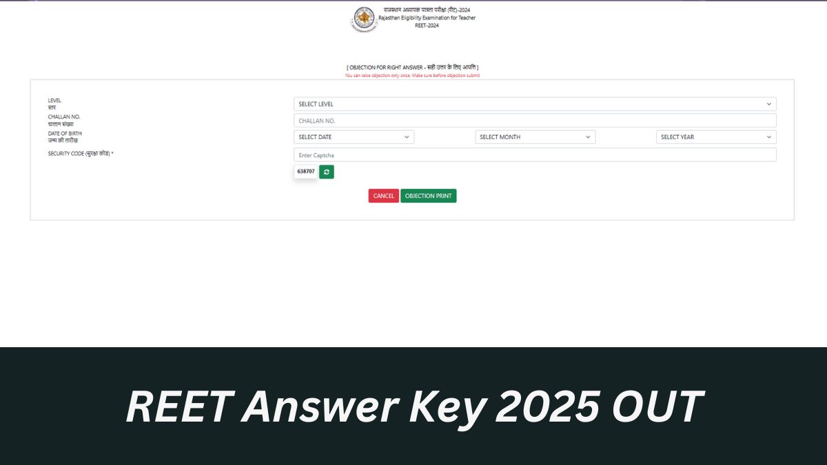 [PDF लिंक] reet2024.co.in Answer key: रीट लेवल-1, 2 आंसर की जारी, ये रहा OMR Sheet Link