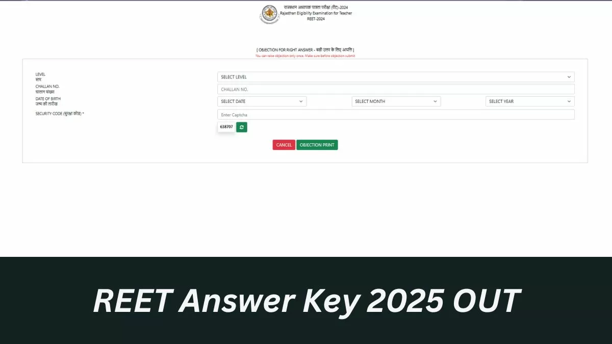 REET Answer Key 2025 Download Link