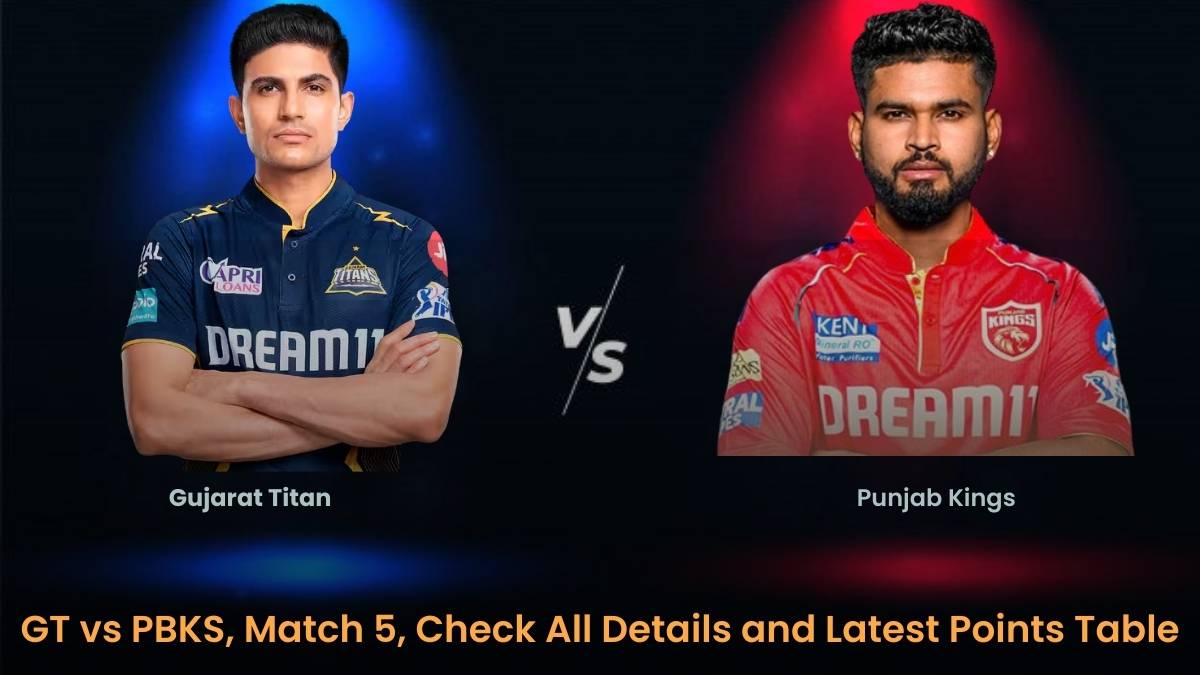  Who Won Yesterday IPL 2025 Match: GT vs PBKS, Match 5, Check All Details and Latest Points Table