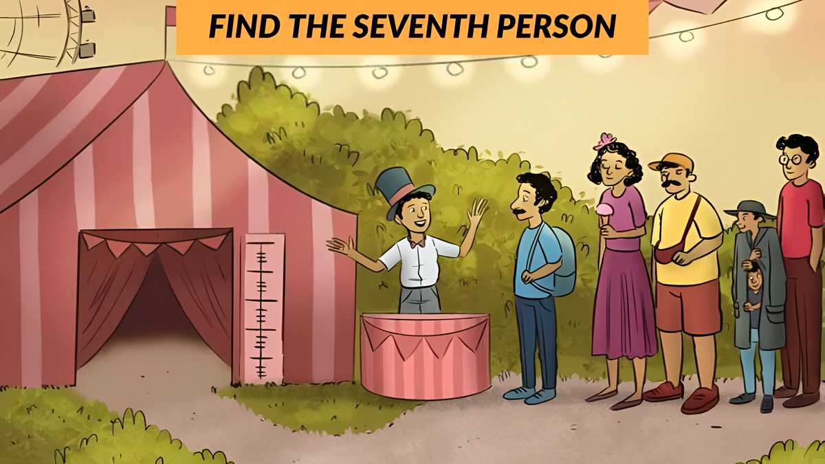 Only those with 20/20 vision can find the seventh person in 7 seconds!