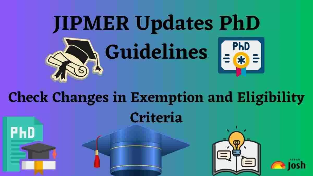 JIPMER Updates PhD Guidelines