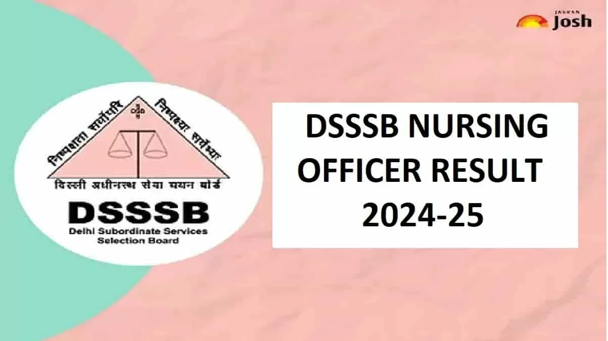 DSSSB Nursing Officer Result 2025