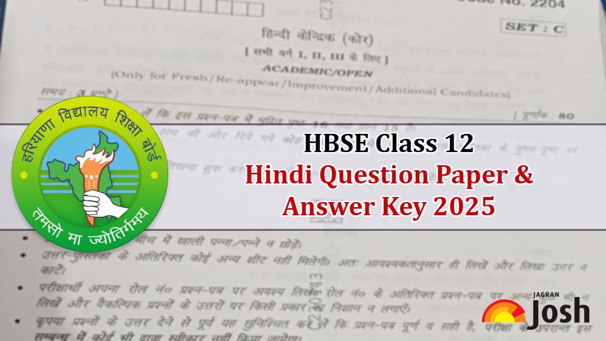 HBSE Class 12 Hindi Question Paper 2025 with Answer Key and Exam Analysis