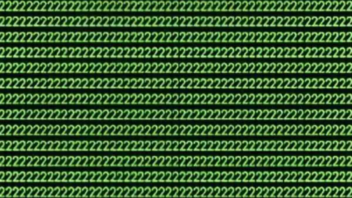 Optical Illusions To Test Your Intelligence: Can You Spot The 5 In This Sea Of 2s In 5 Seconds?