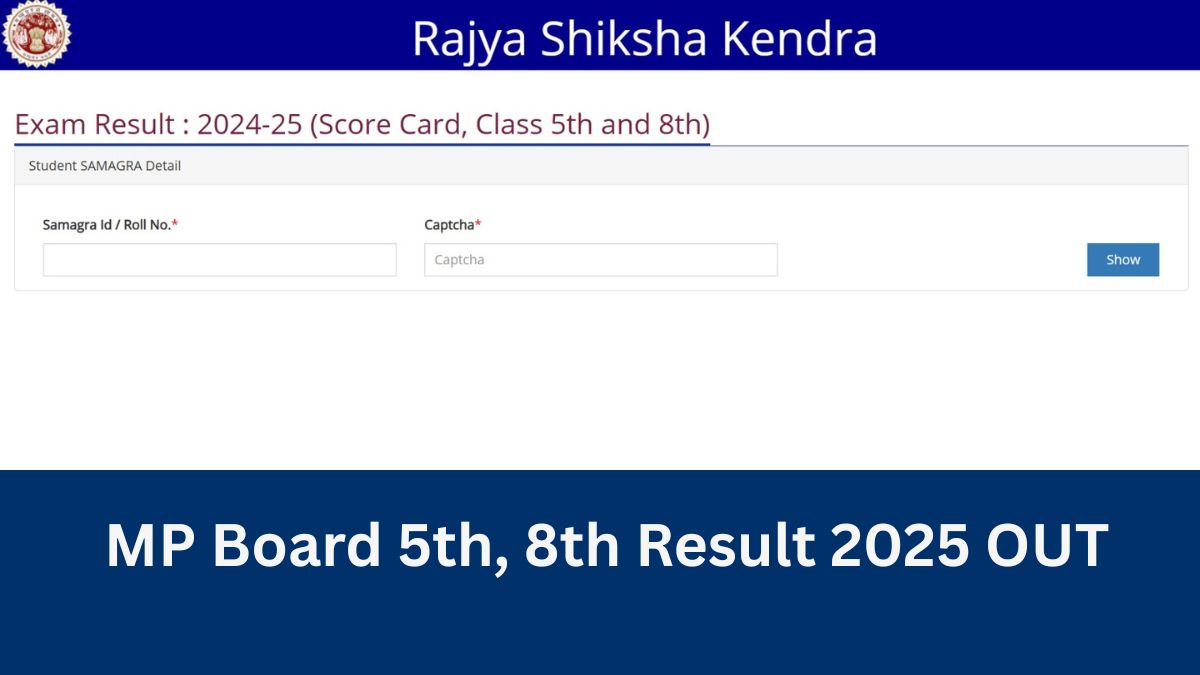 MP Board Class 5th 8th Result 2025 Direct Link Active