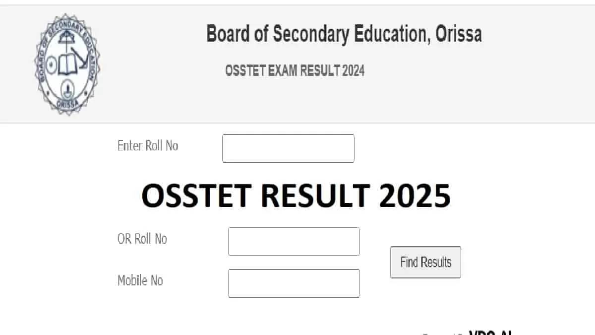OSSTET Result 2025 Download