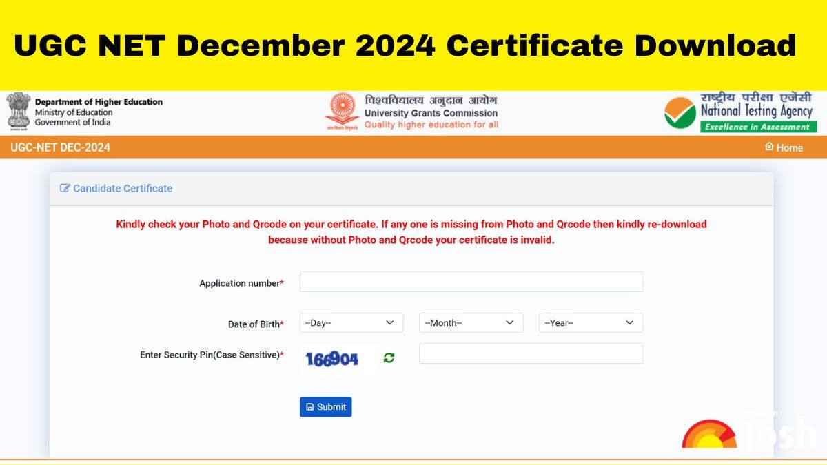 UGC NET December 2024 Certificate Released at ugcnet.nta.ac.in, Direct Download Link Here