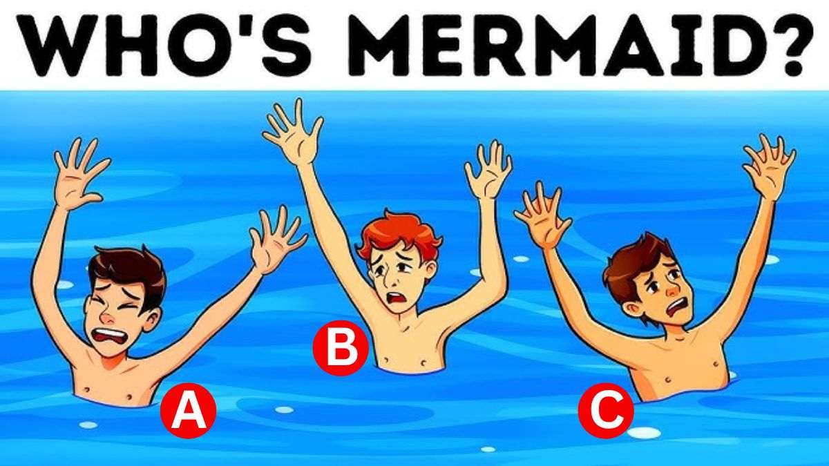 Spot Who’s The Mermaid? Only 1% People With High IQ Can Crack This Viral Brain Teaser In 5 Seconds!