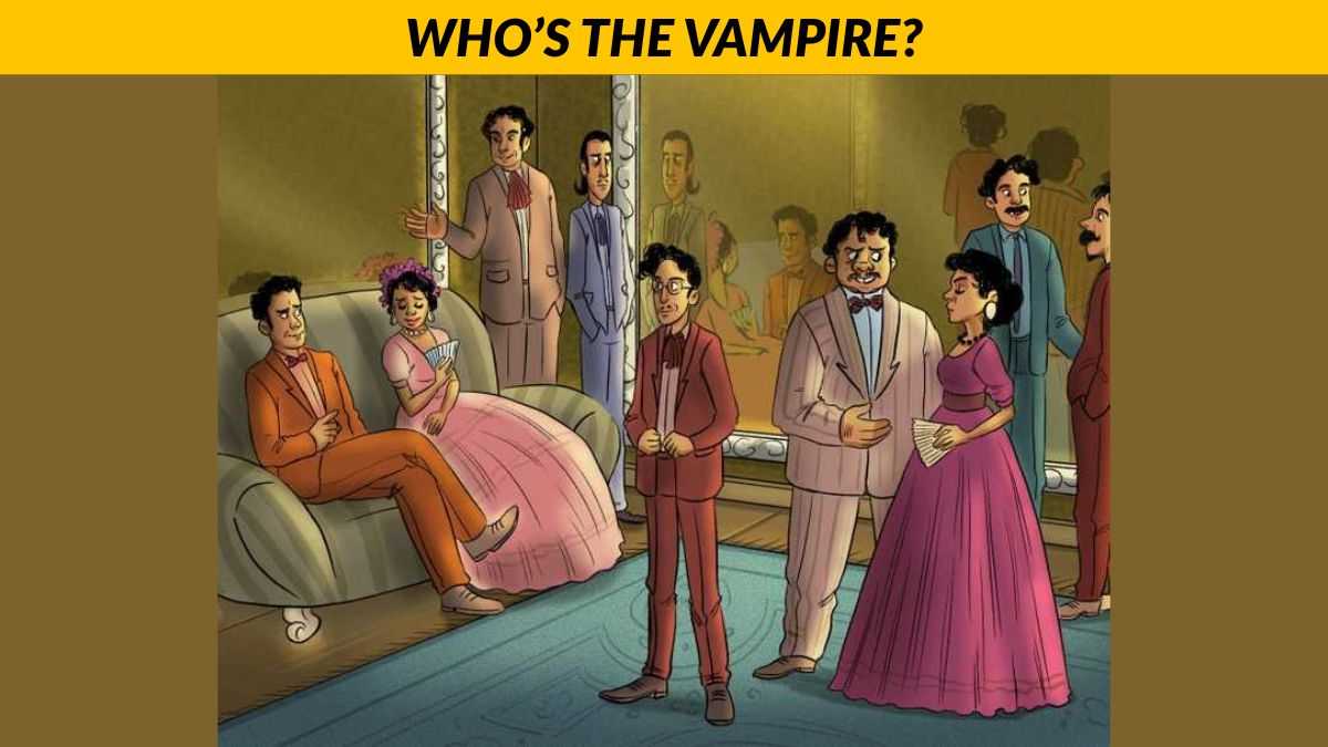 Only geniuses can spot the vampire among humans in 7 seconds!
