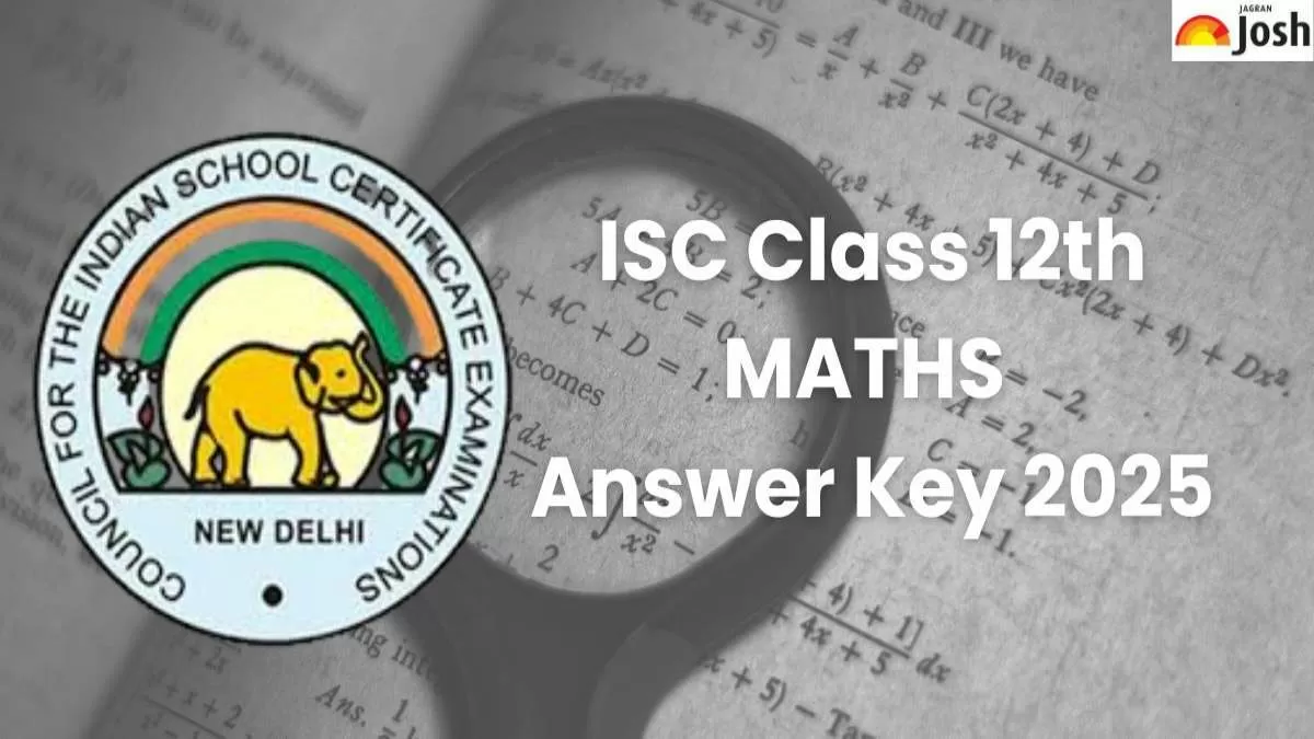 ISC Class 12th Maths Answer Key 2025
