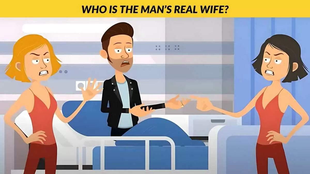 Who is the man's real wife?