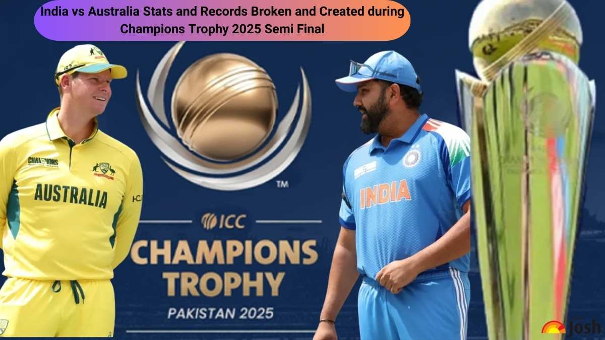 India vs Australia Stats and Records Broken and Created during Champions Trophy 2025 Semi Final