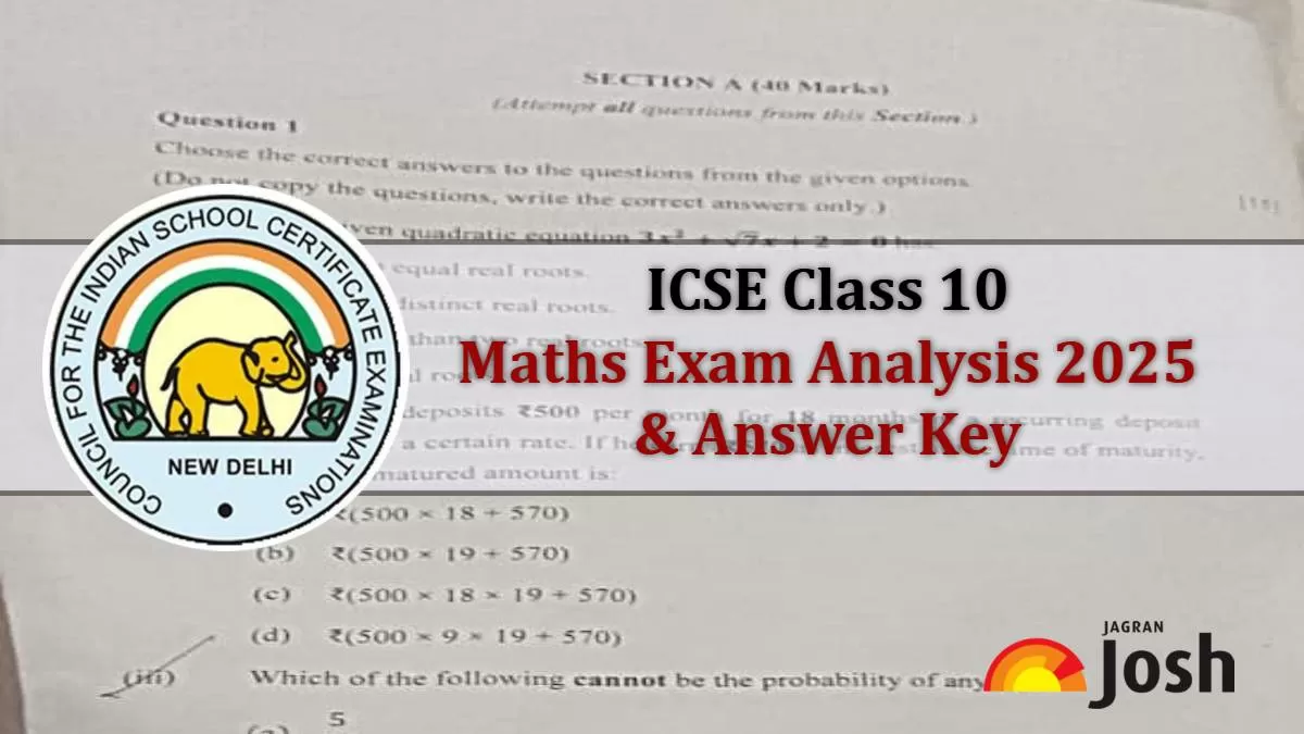ICSE Class 10 Maths Exam Analysis 2025