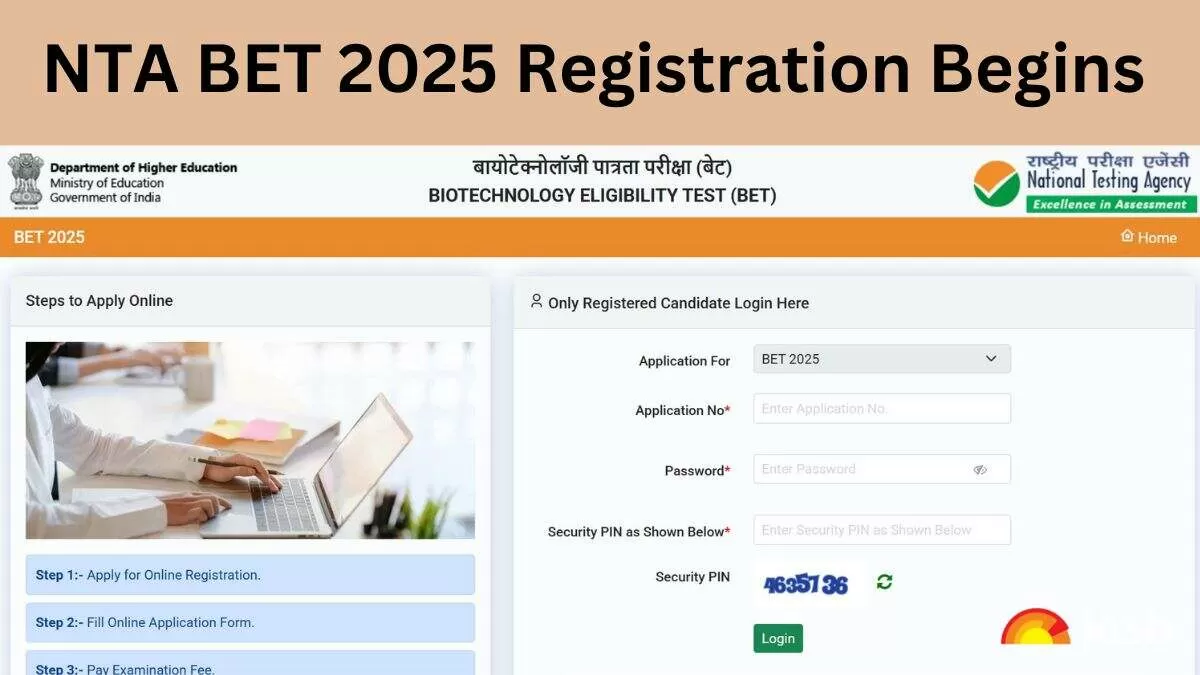 NTA BET 2025 Registration Form Start Today at nat.ac.in