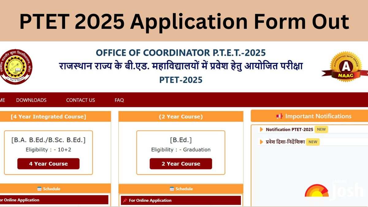 Rajasthan PTET 2025 Registration Start Today at ptetvmoukota2025.in, Check Notification, Eligibility, Application Form and Last Date to Apply Online