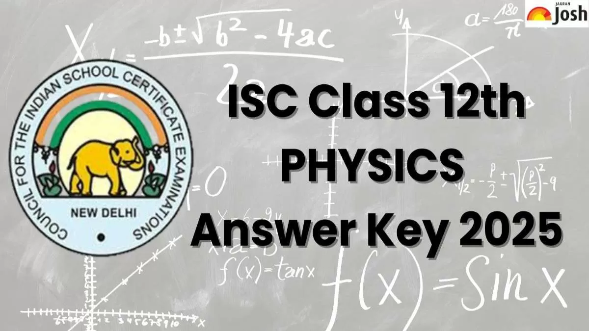 ISC Class 12th Physics Answer Key 2025