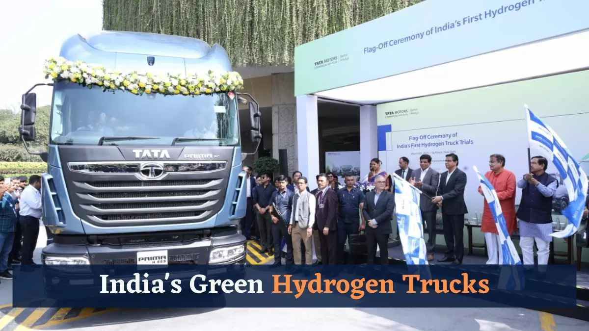 India begins trials of hydrogen-powered heavy-duty trucks under the National Green Hydrogen Mission.