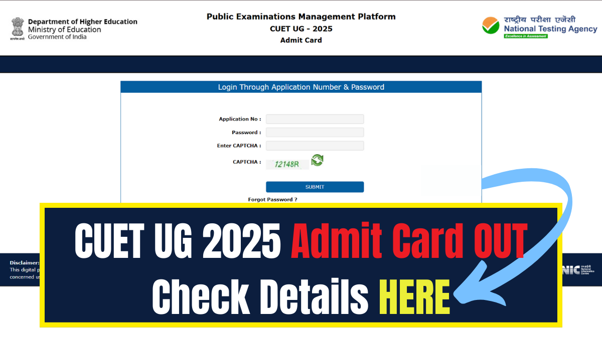 CUET UG 2025 Admit Card Released for May 13th and 16th, Exam Postponed in Some Cities; Details Here