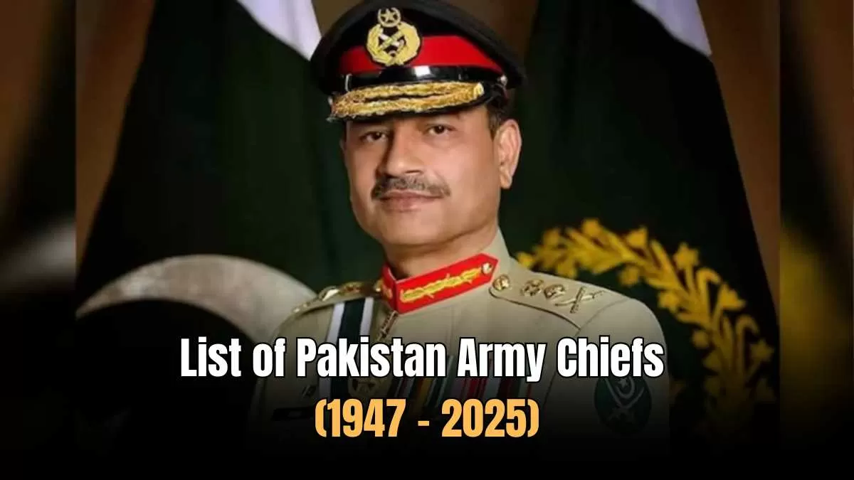 List of Pakistan Army Chiefs (1947 - 2025)
